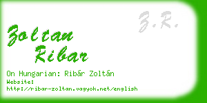 zoltan ribar business card