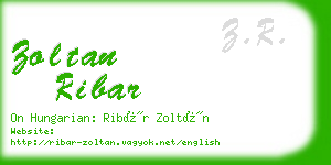 zoltan ribar business card